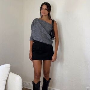 NEW Zara ASYMMETRIC KNIT SWEATER-BOLERO Size L